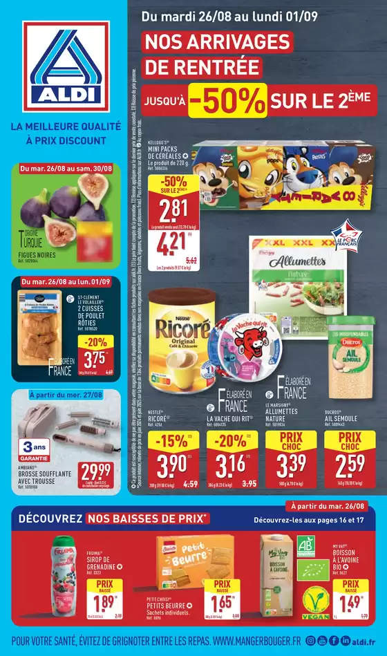 Catalogue Aldi à Roanne | Nos arrivages de rentrée | 2025-08-26T00:00:00.000Z - 2025-09-01T00:00:00.000Z