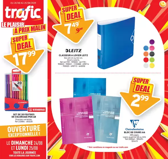Catalogue Trafic à Lille | LE PLAISIR À PRIX MALIN | 2025-08-19T00:00:00.000Z - 2025-08-25T00:00:00.000Z