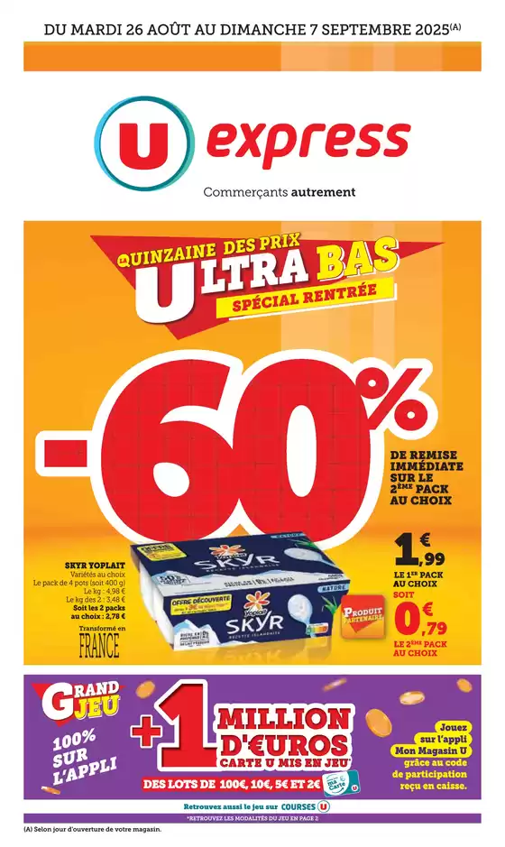 Catalogue U Express à Antrenas | Quinzaine Commerçante | 2025-08-26T00:00:00.000Z - 2025-09-07T00:00:00.000Z