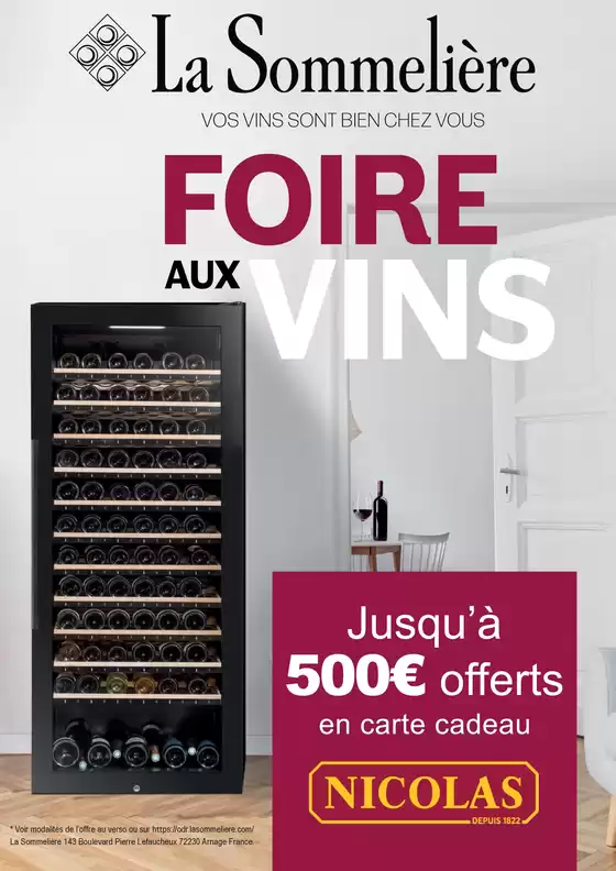 Catalogue Boulanger | OFFRE La Sommelière : jusqu'à 500€ offerts chez Nicolas ! | 2025-08-19T00:00:00.000Z - 2025-10-19T00:00:00.000Z
