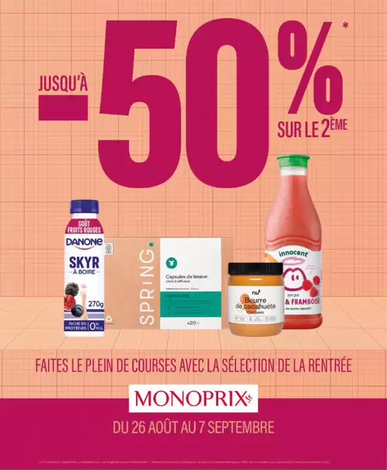 Catalogue Monop' à Champagnole | CATALOGUE PROMOTIONNEL | 2025-08-25T00:00:00.000Z - 2025-09-07T00:00:00.000Z