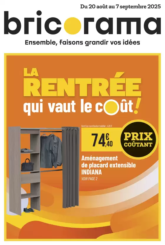 Catalogue Bricorama à Rennes | LA RENTRÉE qui vaut le coût! | 2025-08-20T00:00:00.000Z - 2025-09-07T00:00:00.000Z