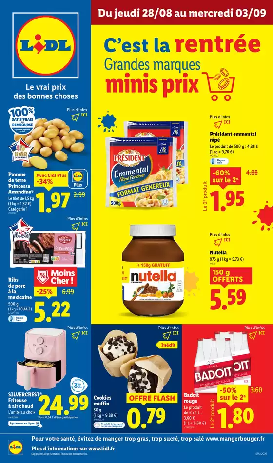 Catalogue Lidl à Pinon | Cette semaine, vos marques préférées sont à prix Lidl ! Profitez de nombreuses réductions. | 2025-08-28T00:00:00.000Z - 2025-09-03T00:00:00.000Z