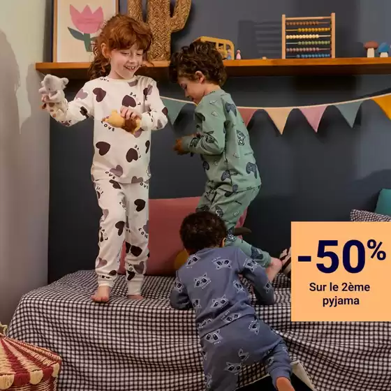 Catalogue Kiabi à Saint-Germain-du-Puy | -50% sur le 2ème pyjama | 2025-08-22T00:00:00.000Z - 2025-09-01T00:00:00.000Z