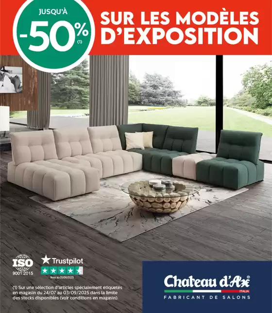 Jusqu'à -50 % sur les modèles d'exposition