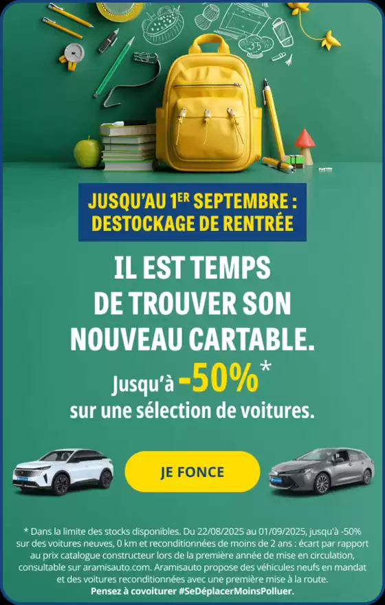DESTOCKAGE DE RENTRÉE