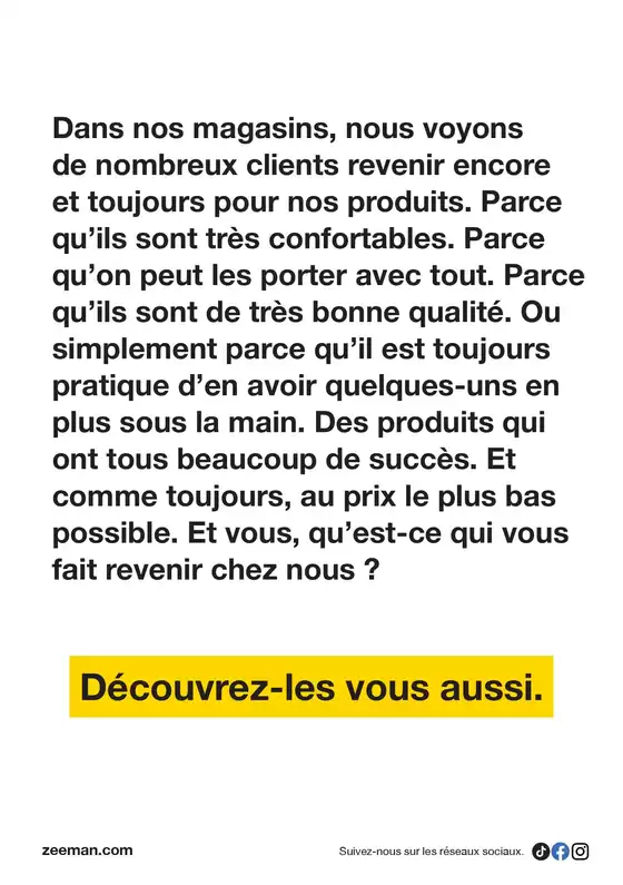 Le dépliant de cette semaine
