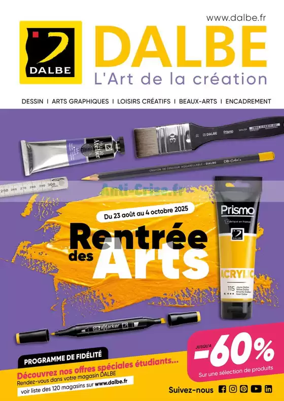 Catalogue Dalbe à Les Sables-d'Olonne | Rentrée Des Arts | 2025-08-23T00:00:00.000Z - 2025-10-04T00:00:00.000Z