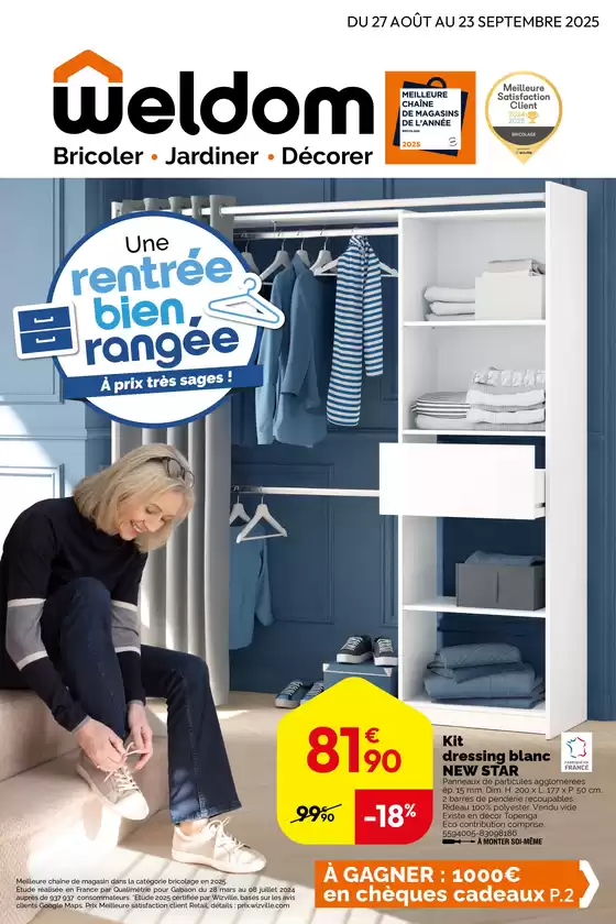 Catalogue Weldom | Une rentrée bien rangée | 2025-08-27T00:00:00.000Z - 2025-09-23T00:00:00.000Z