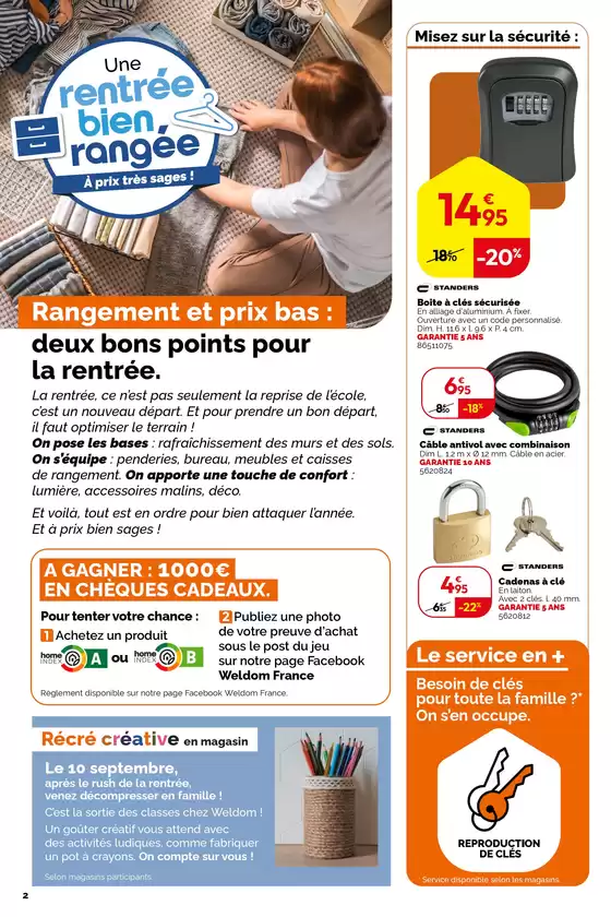 Une rentrée bien rangée