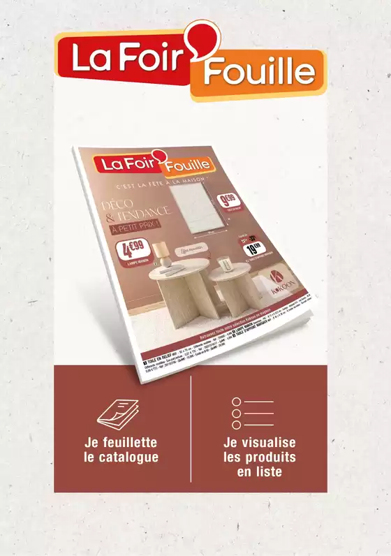 Catalogue La Foir'Fouille à Wintzenheim | DÉCO & TENDANCE À PETIT PRIX! | 2025-08-25T00:00:00.000Z - 2025-09-03T00:00:00.000Z