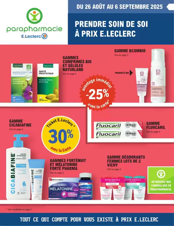 Catalogue E.Leclerc Parapharmacie à Toulouse | Prospectus Rentrée | 2025-08-26T00:00:00.000Z - 2025-09-06T00:00:00.000Z