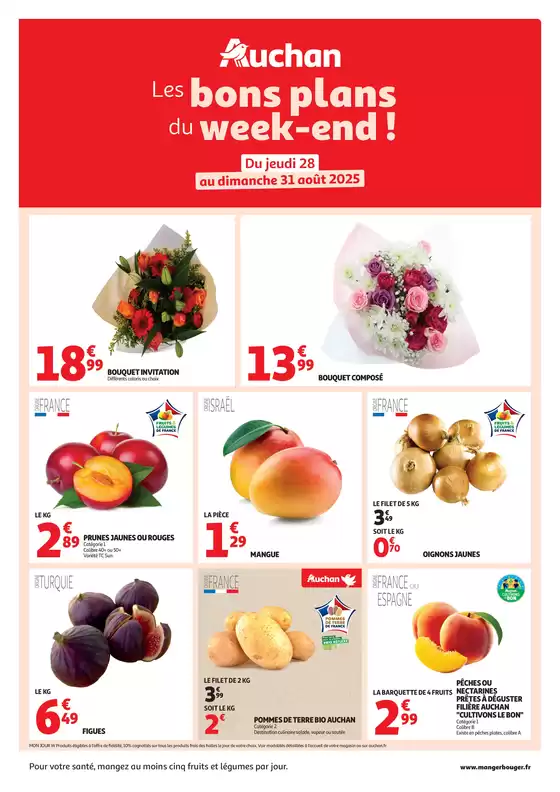 Catalogue Auchan Hypermarché à La Glacerie | Les bons plans du week-end dans votre hyper ! | 2025-08-28T00:00:00.000Z - 2025-08-31T00:00:00.000Z