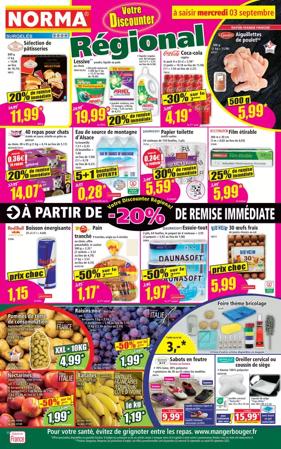 Catalogue Norma à Vitry-le-François | À PARTIR DE Votre Discounter Régional 20% DE REMISE IMMÉDIATE | 2025-09-03T00:00:00.000Z - 2025-09-09T00:00:00.000Z