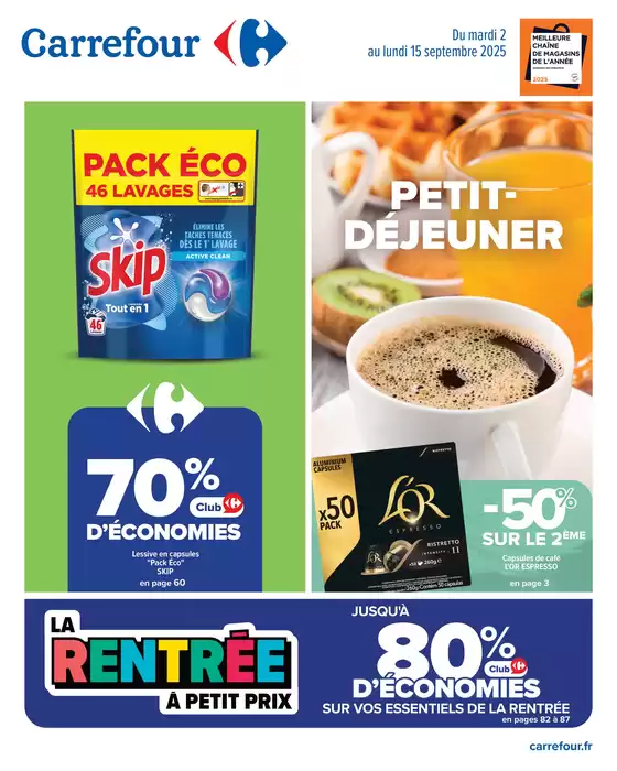 Catalogue Carrefour Drive à Pont-l'Abbé-d'Arnoult | PETIT DÉJEUNER | 2025-09-02T00:00:00.000Z - 2025-09-15T00:00:00.000Z