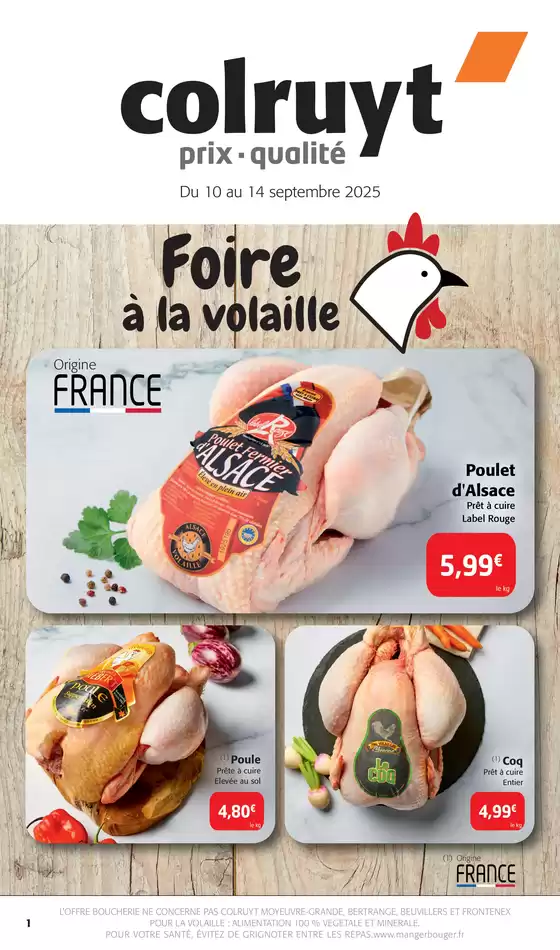 Catalogue Colruyt à Arcachon | Foire à la volaille | 2025-09-10T00:00:00.000Z - 2025-09-14T00:00:00.000Z