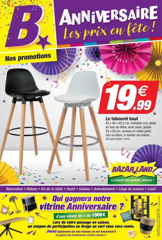 Catalogue Bazarland | Catalogue BazaDes prix tout doux pour voir la vie en roserland | 2025-09-01T00:00:00.000Z - 2025-10-01T00:00:00.000Z