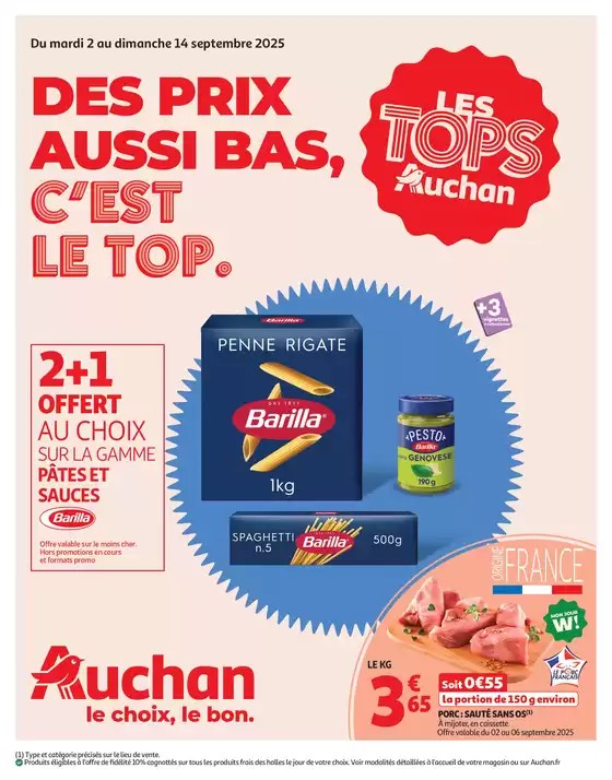 Catalogue Auchan Hypermarché à Chauconin-Neufmontiers | Des prix aussi bas, c'est le top ! | 2025-09-02T00:00:00.000Z - 2025-09-14T00:00:00.000Z