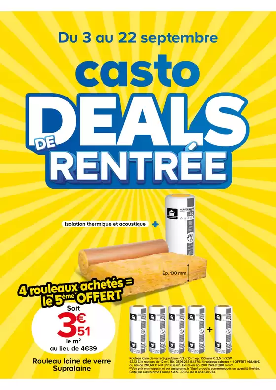 Catalogue Castorama | Deals de rentrée | 2025-09-03T00:00:00.000Z - 2025-09-22T00:00:00.000Z