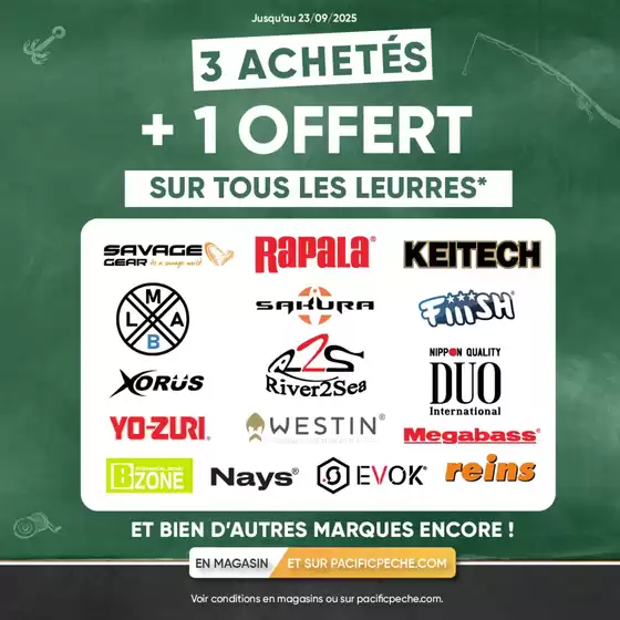 3 Leurres achetés + 1 OFFERT !