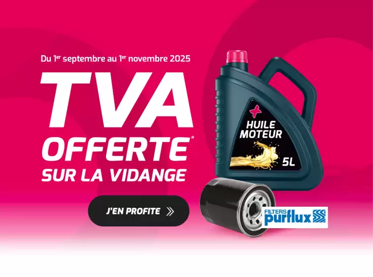 Promo entretien : TVA offerte sur la distribution* !