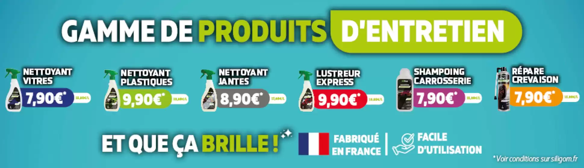NOUVEAU – ET QUE ÇA BRILLE, AVEC NOS PRODUITS D’ENTRETIEN SILIGOM !