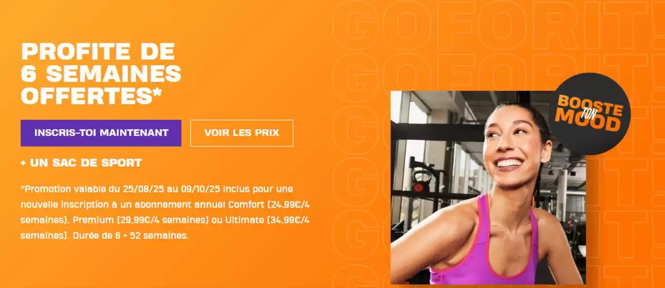 Profite de 6 semaines offertes