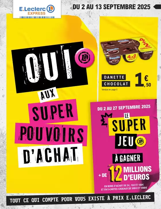 Catalogue E.Leclerc à Salouël | EVENEMENT 7 - EXPRESS | 2025-09-02T00:00:00.000Z - 2025-09-27T00:00:00.000Z