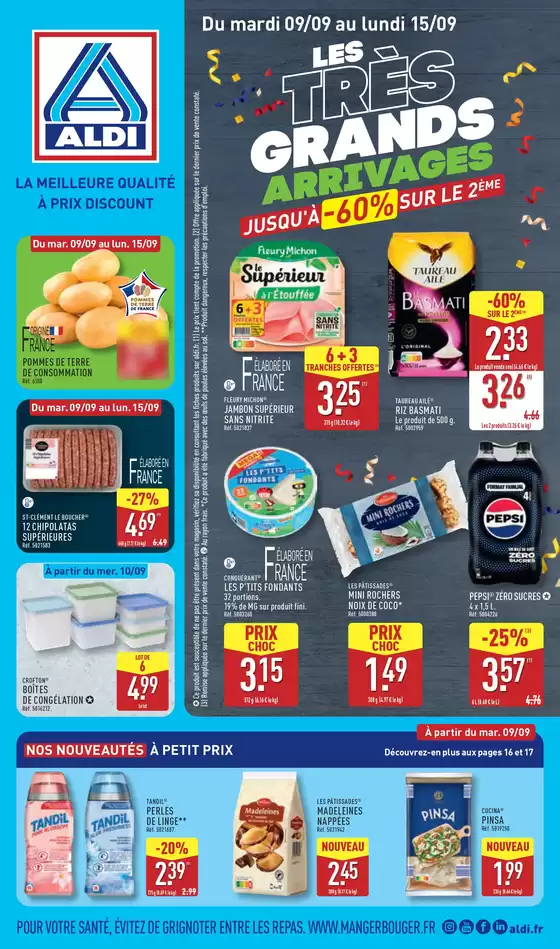 Catalogue Aldi | Les très grandes arrivages | 2025-09-09T00:00:00.000Z - 2025-09-15T00:00:00.000Z