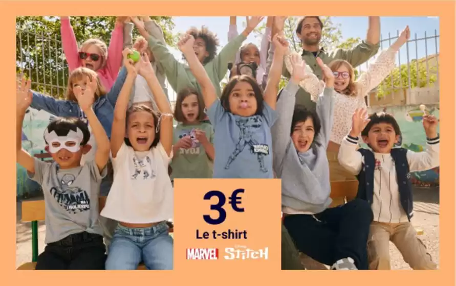 Marvel ou Stitch sont les stars de notre nouvelle collection de tee-shirts à 3€
