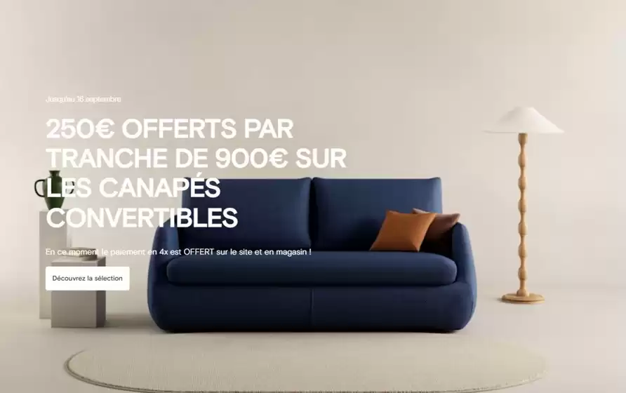 Canapé convertible en promotion