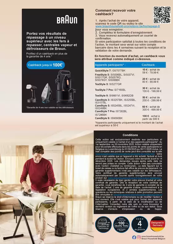 Braun - Jusqu'à 100€ cashback