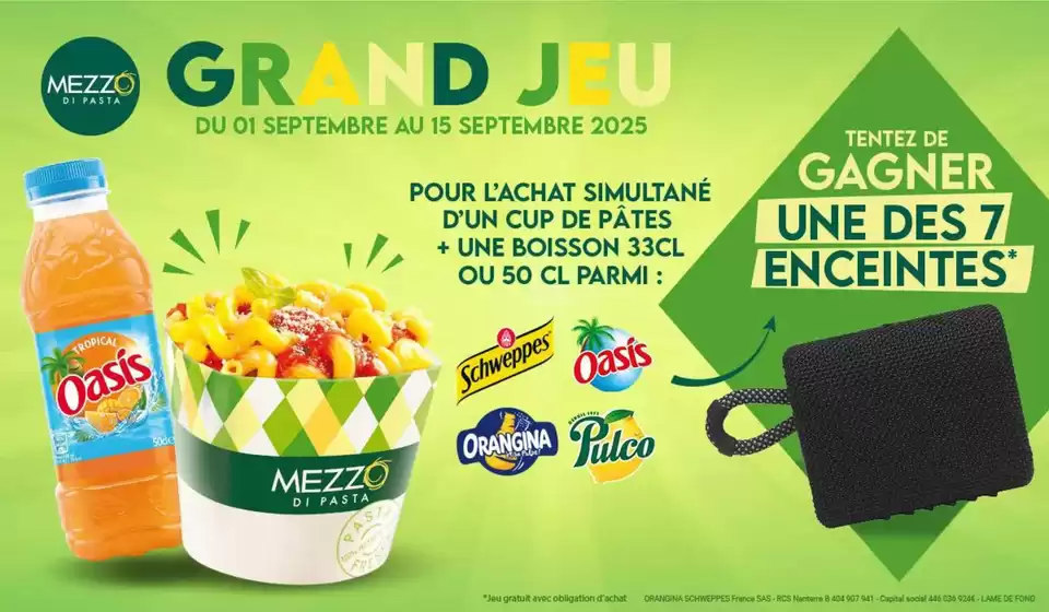 Catalogue Mezzo di Pasta à Vitré | Grand jeu | 2025-09-03T00:00:00.000Z - 2025-09-15T00:00:00.000Z