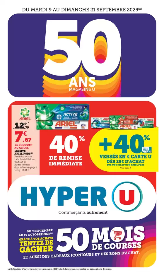 Catalogue Hyper U à Arcachon | Foire Petits Prix | 2025-09-09T00:00:00.000Z - 2025-09-21T00:00:00.000Z