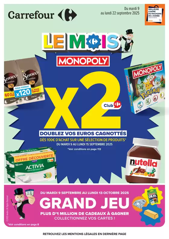 Catalogue Carrefour Drive à Varennes-sur-Allier | LE MOIS MONOPOLY ! | 2025-09-09T00:00:00.000Z - 2025-09-22T00:00:00.000Z