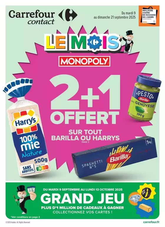 Catalogue Carrefour Drive à Varennes-sur-Allier | LE MOIS MONOPOLY | 2025-09-09T00:00:00.000Z - 2025-09-21T00:00:00.000Z