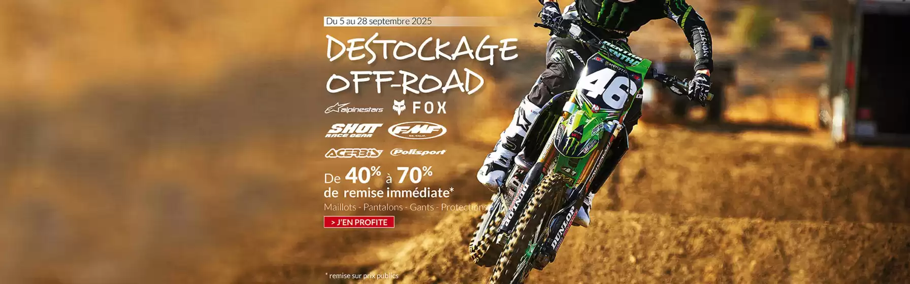 Déstockage EQUIPEMENT MOTARD