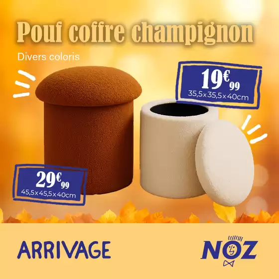 Pouf coffre champignon