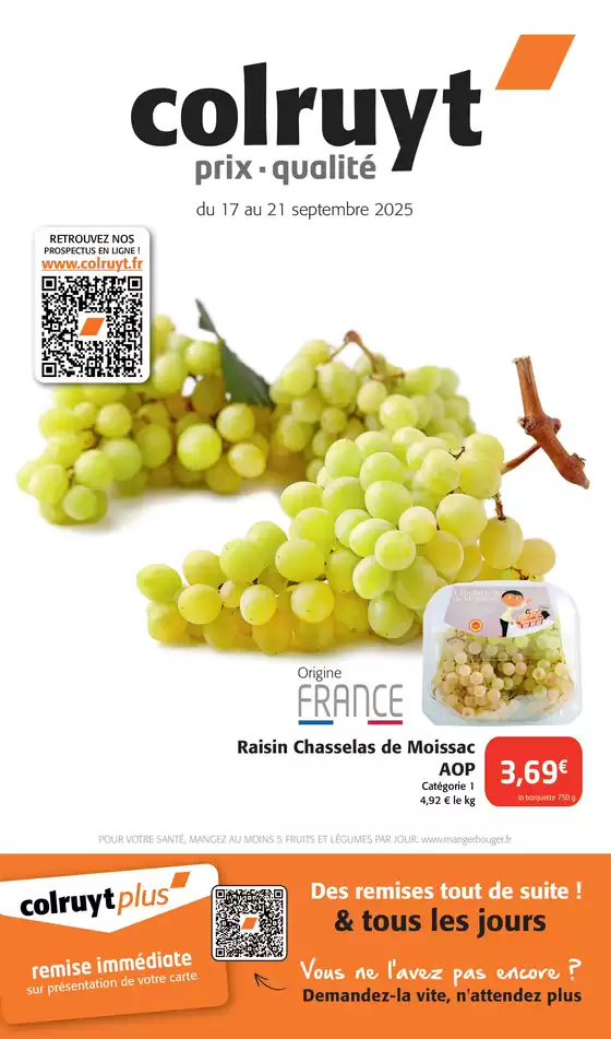 Catalogue Colruyt | Prix-qualité ! | 2025-09-17T00:00:00.000Z - 2025-09-21T00:00:00.000Z