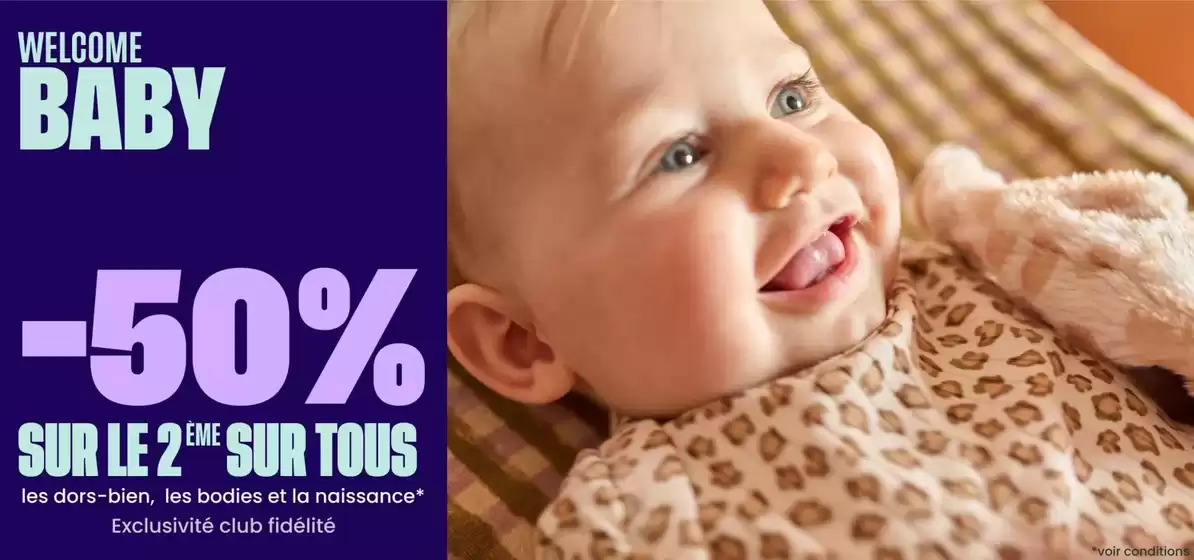 MOIS DU BEBE -50% sur le 2ème