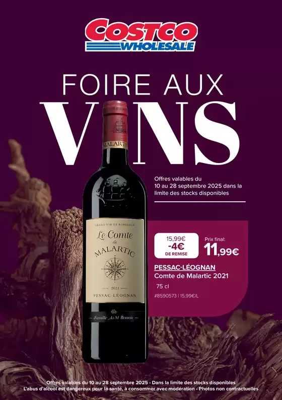 Catalogue Costco à Franconville (Val d'Oise) | Foire aux vins | 2025-09-11T00:00:00.000Z - 2025-09-28T00:00:00.000Z