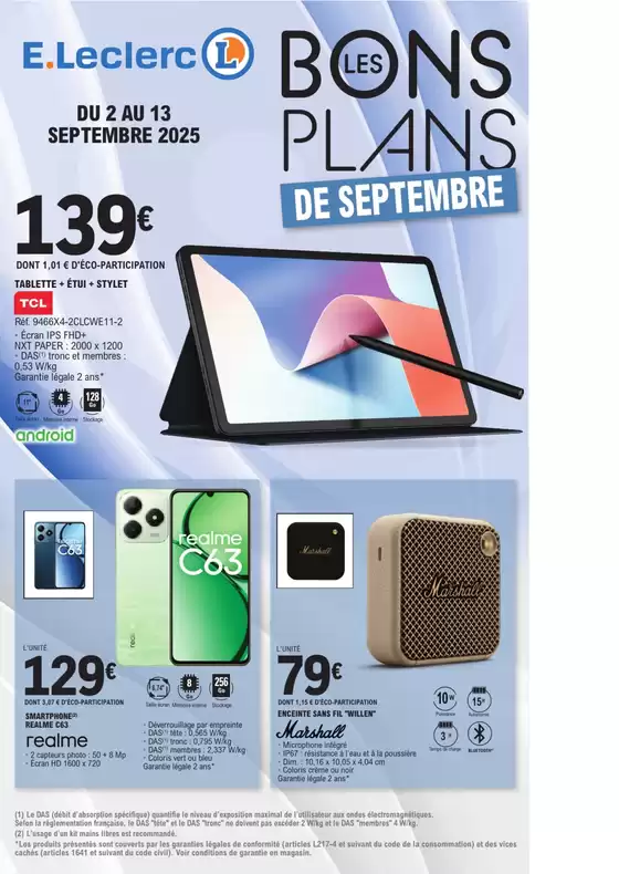 BONS PLANS SEPTEMBRE
