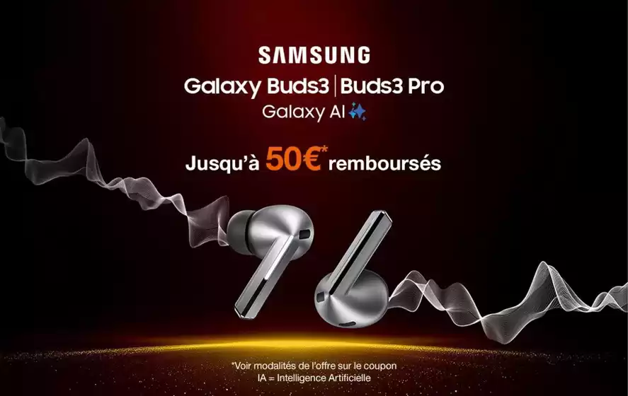 Galaxy Buds3 | Buds3 Pro Jusqu'à 50€ remboursés