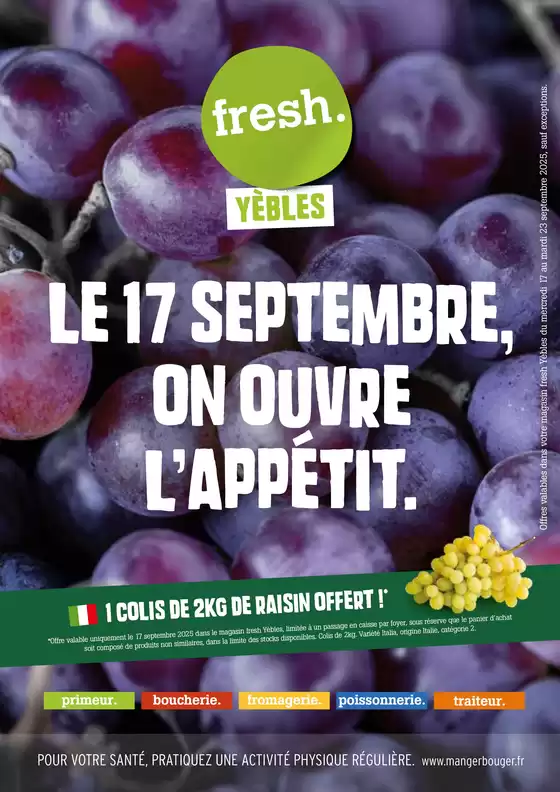 Le 17 septembre, on ouvre l’appétit.