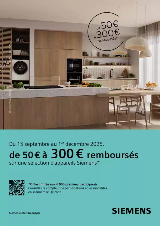 Siemens vous rembourse jusqu'à 300€