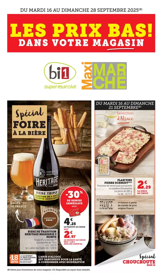 LES PRIX BAS ! DANS VOTRE MAGASIN
