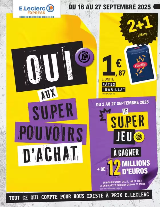 Catalogue E.Leclerc Express à Lyon | EVENEMENT 9 - EXPRESS | 2025-09-16T00:00:00.000Z - 2025-09-27T00:00:00.000Z