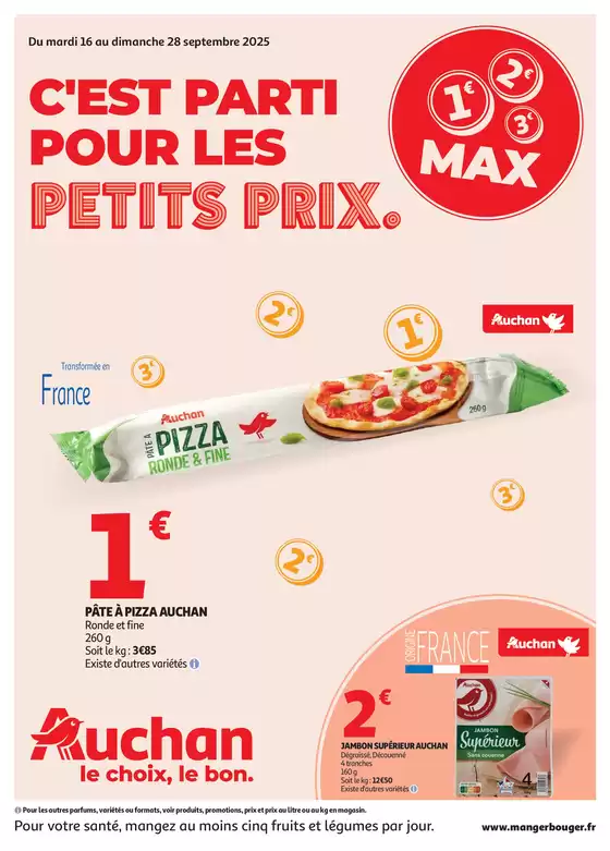 Catalogue Auchan Hypermarché à Grasse | C'est parti pour les petits prix | 2025-09-16T00:00:00.000Z - 2025-09-28T00:00:00.000Z