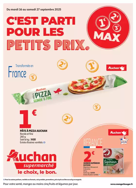 Catalogue Auchan Supermarché à Ivry-sur-Seine | C'est parti pour les petits prix dans votre super | 2025-09-16T00:00:00.000Z - 2025-09-27T00:00:00.000Z