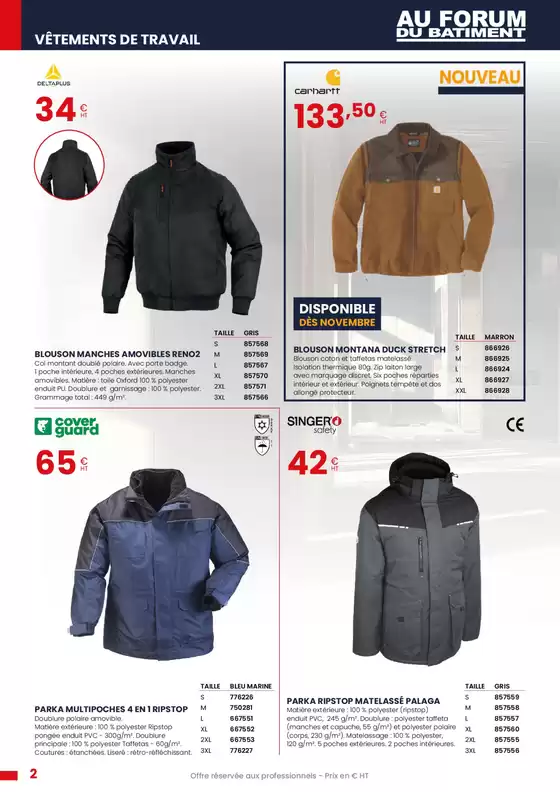 Sélection EPI Automne - Hiver